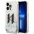 KARL LAGERFELD iPhone 14 Pro Skal Liguid Glitter Big KL Logo – Silver