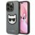 Karl Lagerfeld iPhone 14 Pro Max Skal Saffiano Choupette Head Patch – Silver