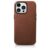 iCarer iPhone 14 Pro Max Skal Magsafe Äkta Läder Oil Wax – Rödbrun