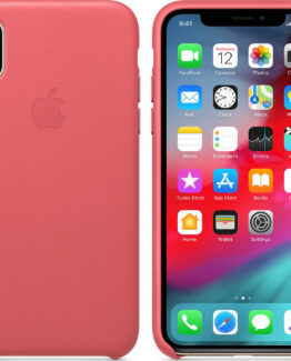 Apple iPhone XS Max Läderskal Original - Pionrosa