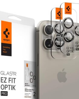 [2-PACK] Spigen iPhone 15 Pro/15 Pro Max Kameralinsskydd i Härdat Glas