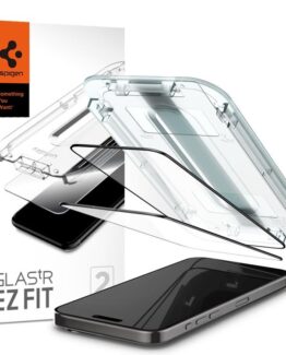 [2-Pack] Spigen iPhone 15 Pro Härdat Glas Skärmskydd 'EZ' Fit