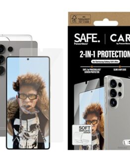 [2in1] PanzerGlass Galaxy S25 Ultra Mobilskal och Skärmskydd - Clear