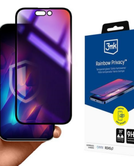 3MK iPhone 13/13 Pro/14 härdat glas Skärmskydd Rainbow Privacy