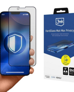 3MK iPhone 13/13 Pro/14/16E Härdat glas Skärmskydd Matt Max Privacy