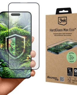 3MK iPhone 15 Pro Max Härdat glas Skärmskydd Eco Max - Svart