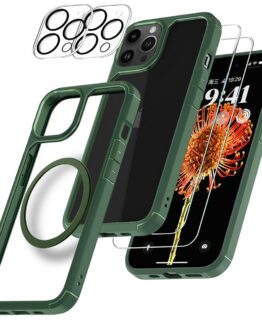 [6in1] BOOM iPhone 14 Pro Max Skal, Kameralinsskydd, Härdat Glas, MagSafe Ring