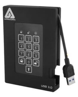 Apricorn Padlock Fortress 4tb Ssd Usb Type-a Svart