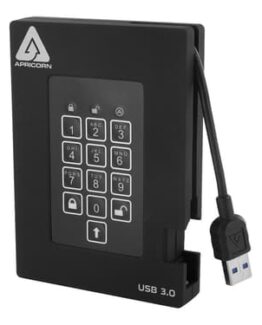 Apricorn Padlock Fortress 8tb Ssd Usb Type-a Svart