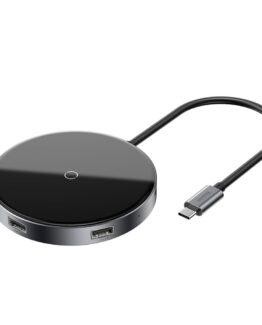 Baseus Mirror series Qi laddare och USB-C hub med HDMI USB 3.0 och PD