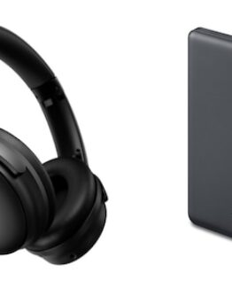 Bose QuietComfort trådlösa hörlurar, Over-Ear (svart) + powerbank