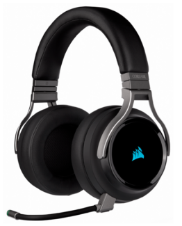 Corsair Gaming Virtuoso Rgb - Headset - Fuld Størrelse - 2,4 Ghz - Trådløs - Usb / 3,5 Mm Jackstik - Carbon (Black)