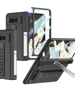 GKK Google Pixel Fold Mobilskal Wristband Kickstand - Svart