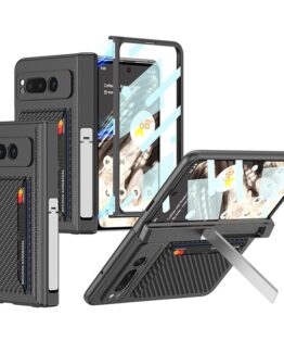 Google Pixel Fold Mobilskal Korthållare Kickstand - Carbon