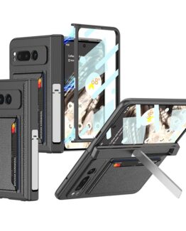 Google Pixel Fold Mobilskal Korthållare Kickstand - Svart