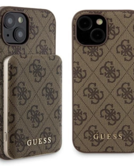Guess iPhone 15 Mobilskal Med Powerbank 5000mAh Magsafe Metal Logo