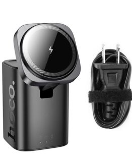 Hoco 6in1 Trådlös Laddare Apple Watch, iPhone, Airpods 65W - Svart