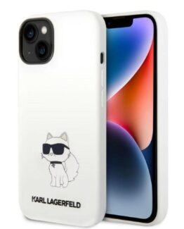 Karl Lagerfeld Magsafe iPhone 14 Skal Choupette Silicone - Vit