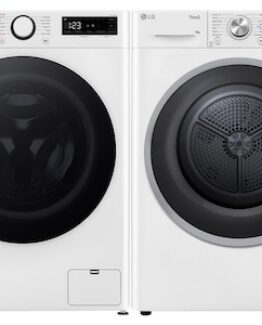 LG F4Y5LYP0W Tvättmaskin (vit) + Torktumlare