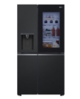 LG InstaView GSGV81EPLL, Fristående, Amerikansk dörr, Svart, Insida, R600a, Glas