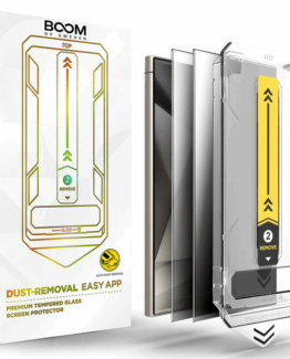 LIVSTIDSGARANTI - BOOM Galaxy S25 Ultra Privacy Härdat Glas Skärmskydd 2st
