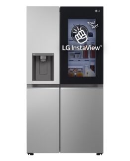 Lg Gsgv81pyll, Fristående, Amerikansk Dörr, Metallisk, Silver, Prime Silver, Knappar, Röra, Led