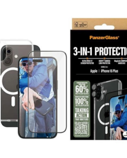 PanzerGlass 3-in-1 Skyddspaket iPhone 16 Plus