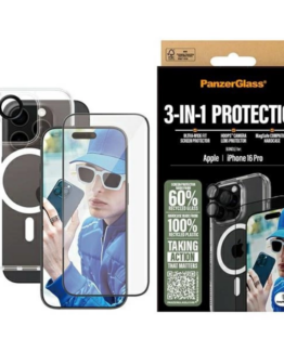 PanzerGlass 3-in-1 Skyddspaket iPhone 16 Pro