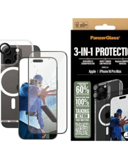 PanzerGlass 3-in-1 Skyddspaket iPhone 16 Pro Max