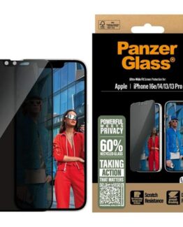 PanzerGlass iPhone 16e Härdat Glas Skärmskydd Privacy Ultra-Wide