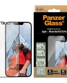 PanzerGlass iPhone 16e Härdat Glas Skärmskydd Ultra-Wide Fit