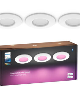 Philips Hue Slim Downlight S 90mm White and Color Ambiance Vit 3-pack