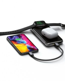 Satechi Powerbank 10000 mAh med inbyggd Qi-laddning, Apple Watch laddning