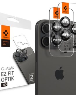 Spigen [2-PACK] iPhone 14 Pro/14 Pro Max Kameralinsskydd i Härdat Glas