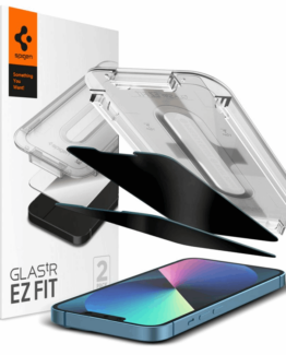 Spigen 2-Pack Privacy Härdat Glas Skärmskydd iPhone 13 Pro/13