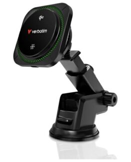 Verbatim Qi2 Bilhållare med 15W Trådlös Laddning RGB - Svart