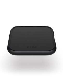ZENS Single Alu. QI Laddare + USB-A out 10W inkl 18W USB-C PD Svart