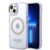 GUESS iPhone 14 Skal MagSafe Gold Outline Translucent – Lila