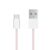 Linocell Flätad USB-A- till USB-C-kabel Rosa 2 m