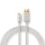 USB-kabel | USB 2.0 | USB-A Hane | USB Micro-B Hane | 10 W | 480 Mbps | Guldplaterad | 3.00 m | Rund | Flätad / Nylon | Aluminiu